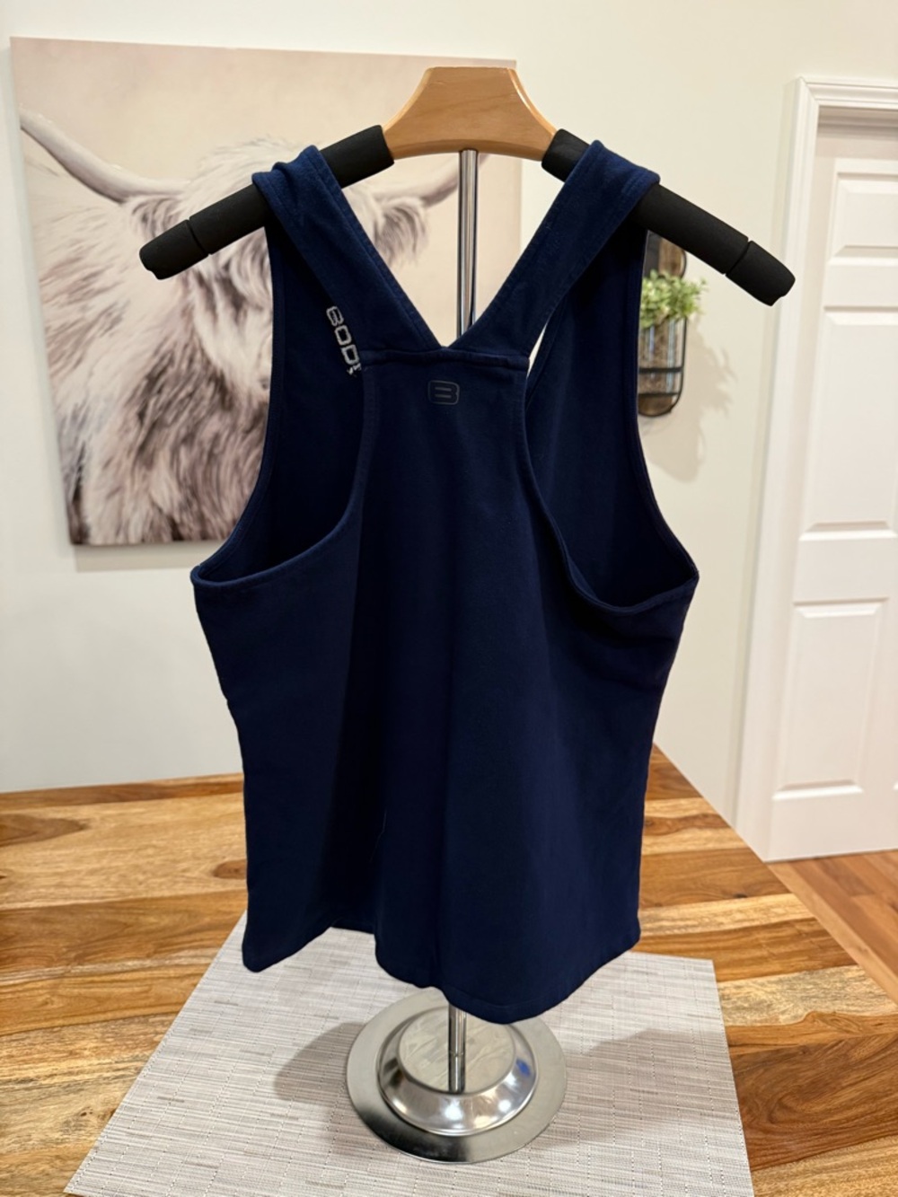 Bodi Navy Women’s Racerback Tank Top: Large - Picture 2 of 5